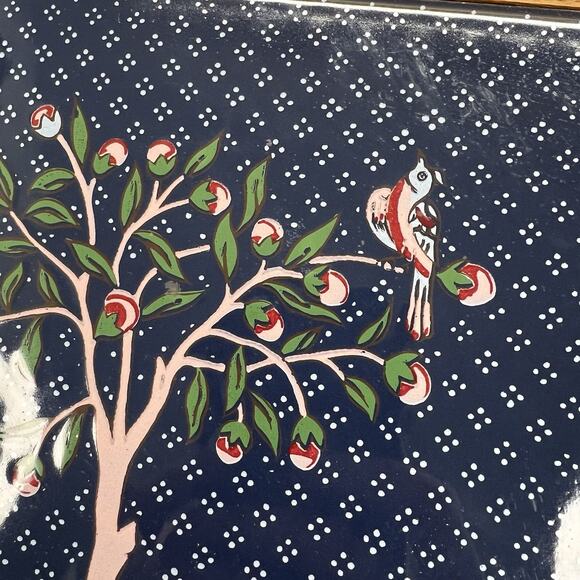 Vintage Framed Tile Art Bird of Peace And Tree 9” - A116 - Picture 5 of 5